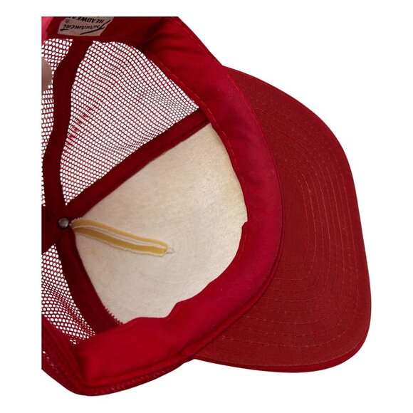 Plank The Plank Company Red/White Mesh Trucker Hat Adjustable Snapback Cap - Picture 8 of 13